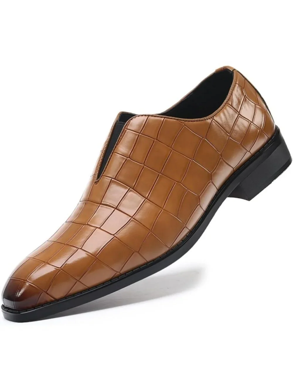 Men's Yellow Soft Leather Penny Loafers Dress Slip-on for Formal Business